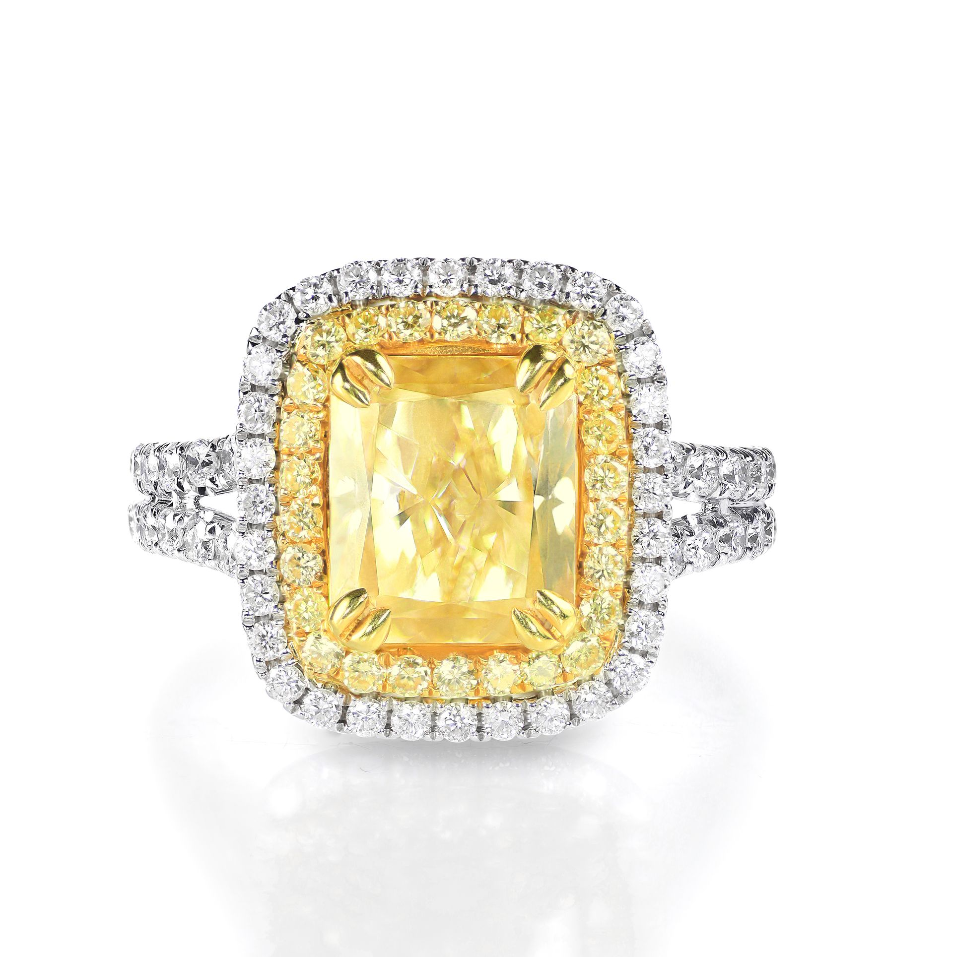 5.00 Ct. Fancy Yellow Radiant Cut Diamond