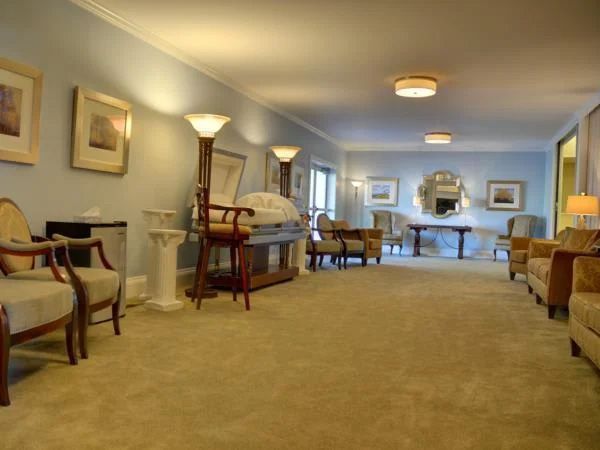 Viewing area at Nelson Funeral Home in Logan, UT