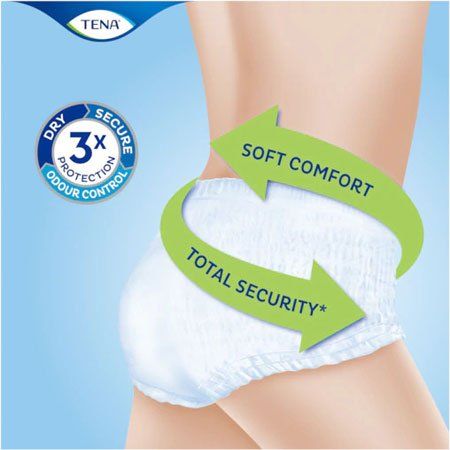 Ein Bild einer Person, die eine Windel trägt, die weichen Komfort und absolute Sicherheit ausstrahlt.