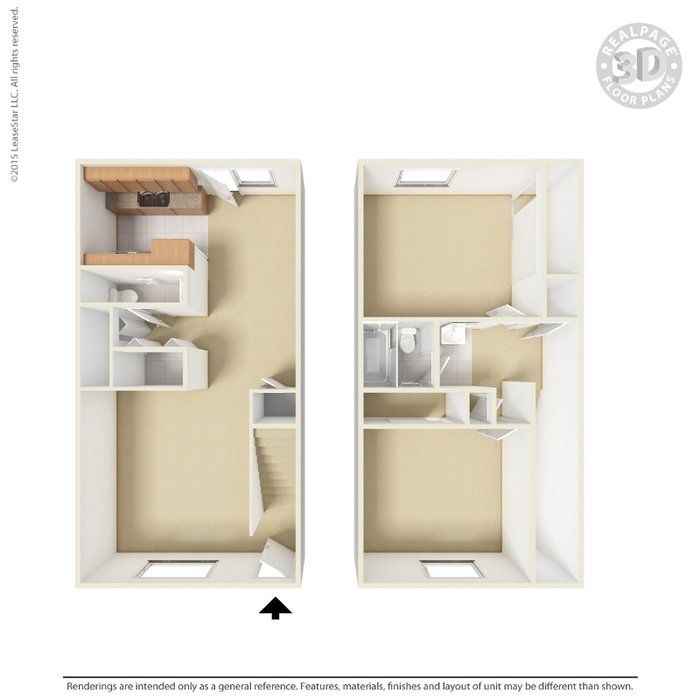 2 bedroom unfurnished