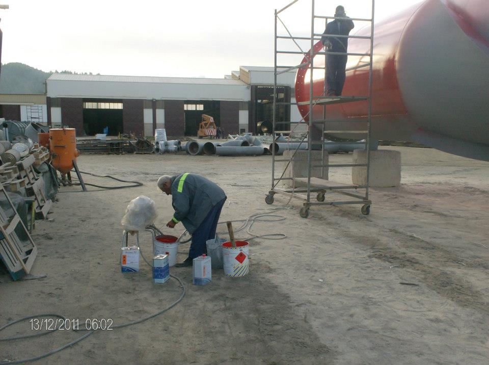 verniciatura cisterne in metallo