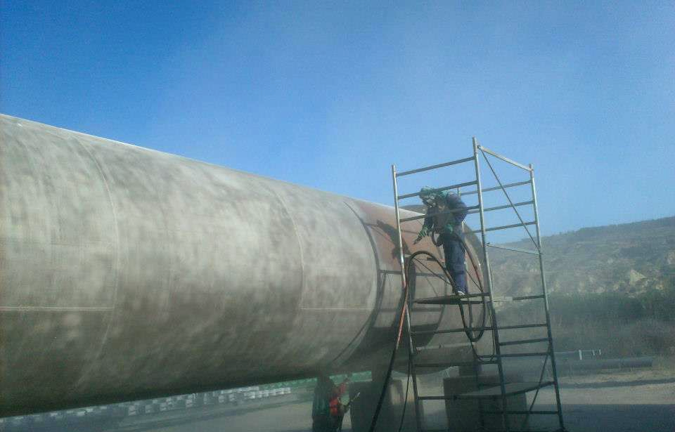 sabbiatura esterno cisterna