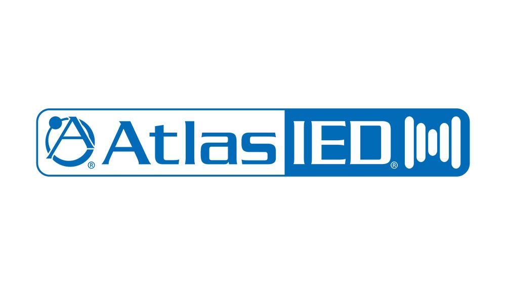 The atlas ied logo is blue and white on a white background.