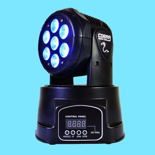 A cobra moving head light with a digital display
