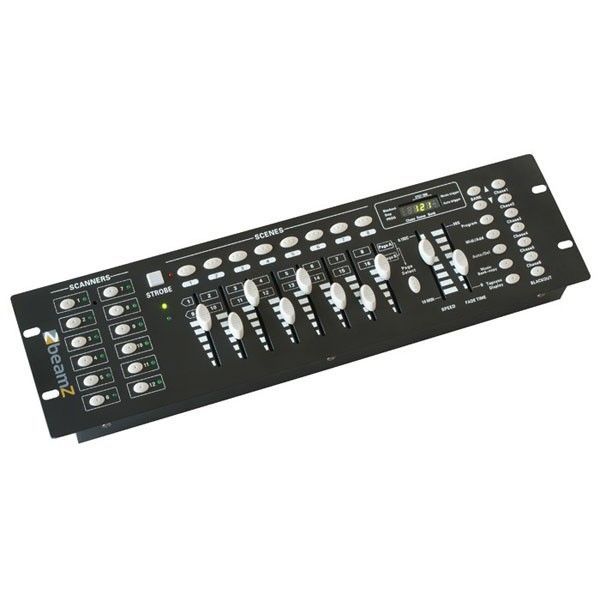 A black remote control with a lot of buttons on it.