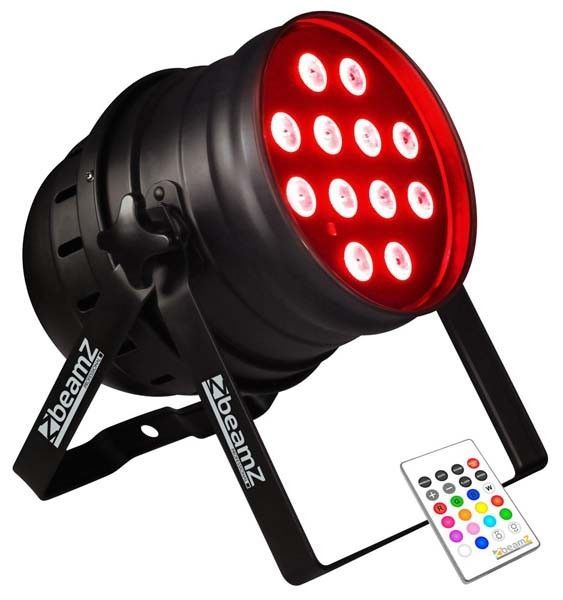 A beamz par light with a remote control