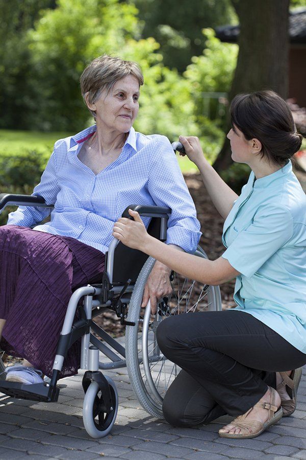 Woman on Wheelchair — Home care provider in Decatur, IL