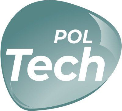 Un logo pour pol tech est affiché sur un fond blanc