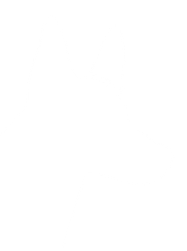 dog outline in white