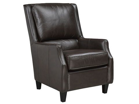 Brown leather armchair