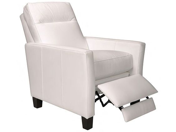 White leather recliner chair