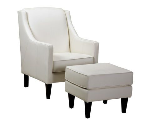White upholstered armchair