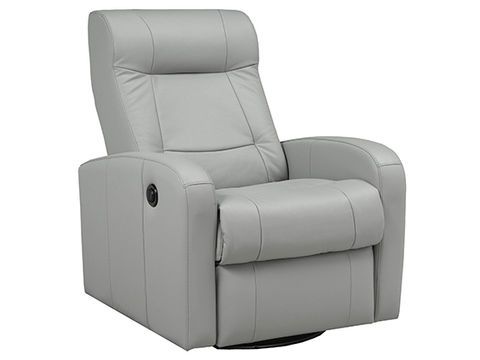 Gray leather recliner chair