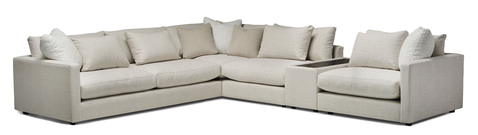 A white sectional couch