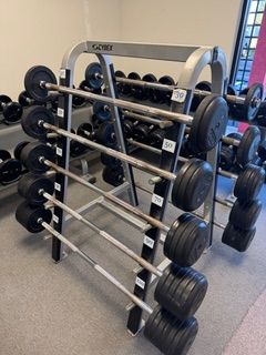 20 - 110lbs Troy Straight bars with Rack