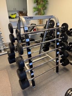 20 - 110lbs Troy Straight bars with Rack