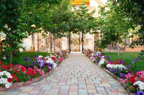 Landscaped path - landscaping services in Medina, OH