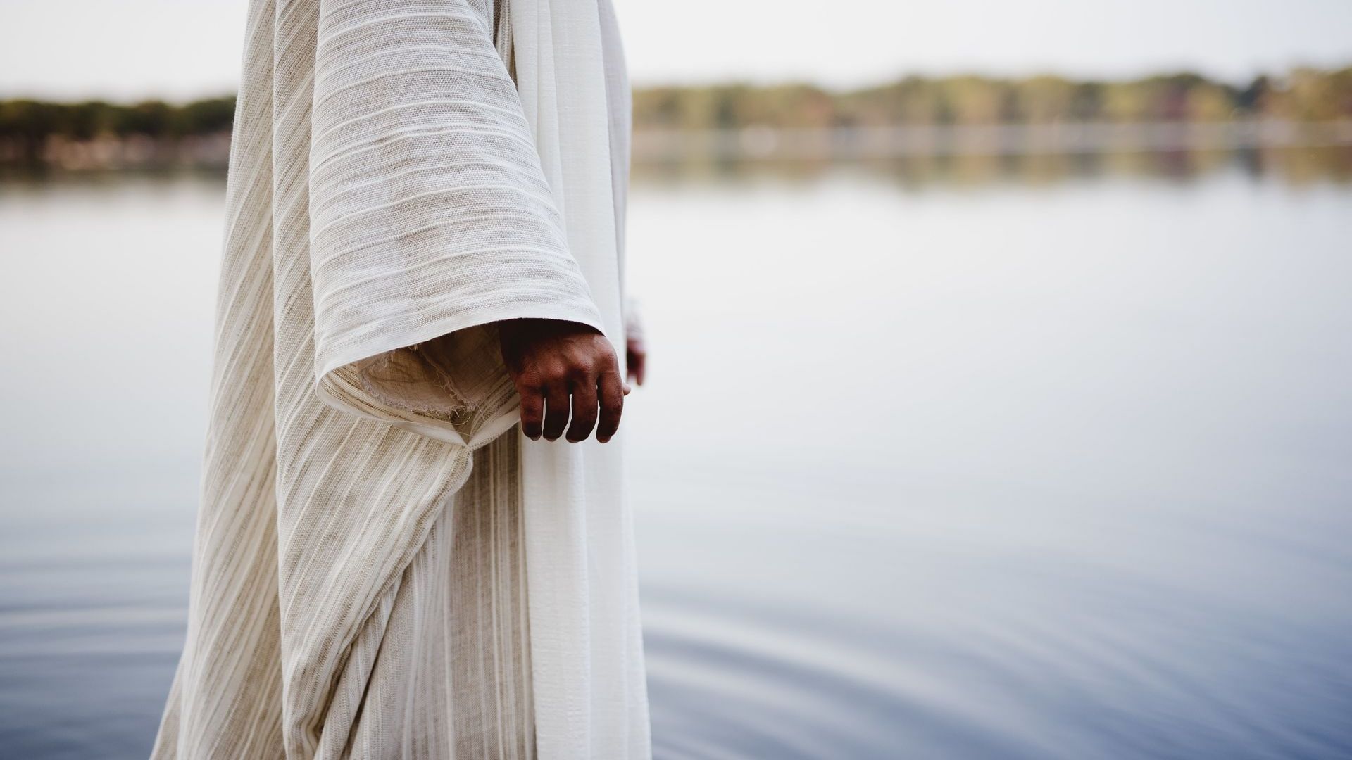 Jesus walking near the Sea 
