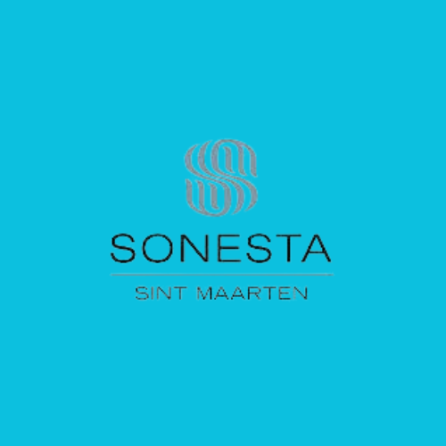 A blue background with a sonesta logo on it