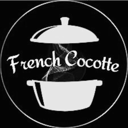 The logo for french cocotte shows a pot with smoke coming out of it.