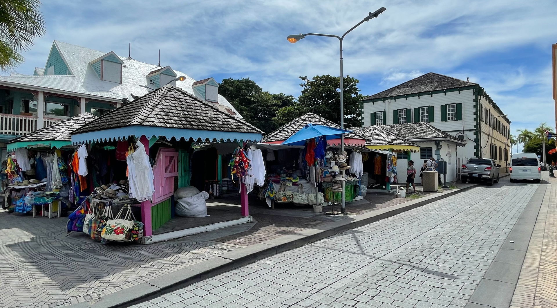 A street with a lot of shops on it