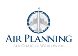 A black and white logo for private jet services