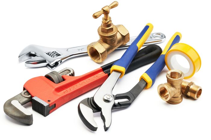 Plumber tools and equipment