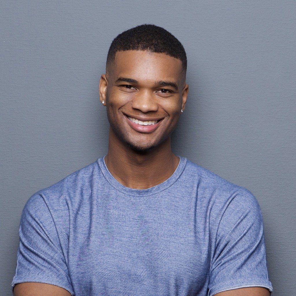 Young man with invisalign