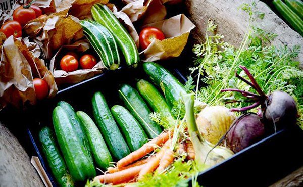 Vegetables in a box