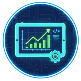 Flat illustration of remote collaboration between two developers using headsets and laptops.