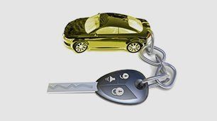 Key with car key chain