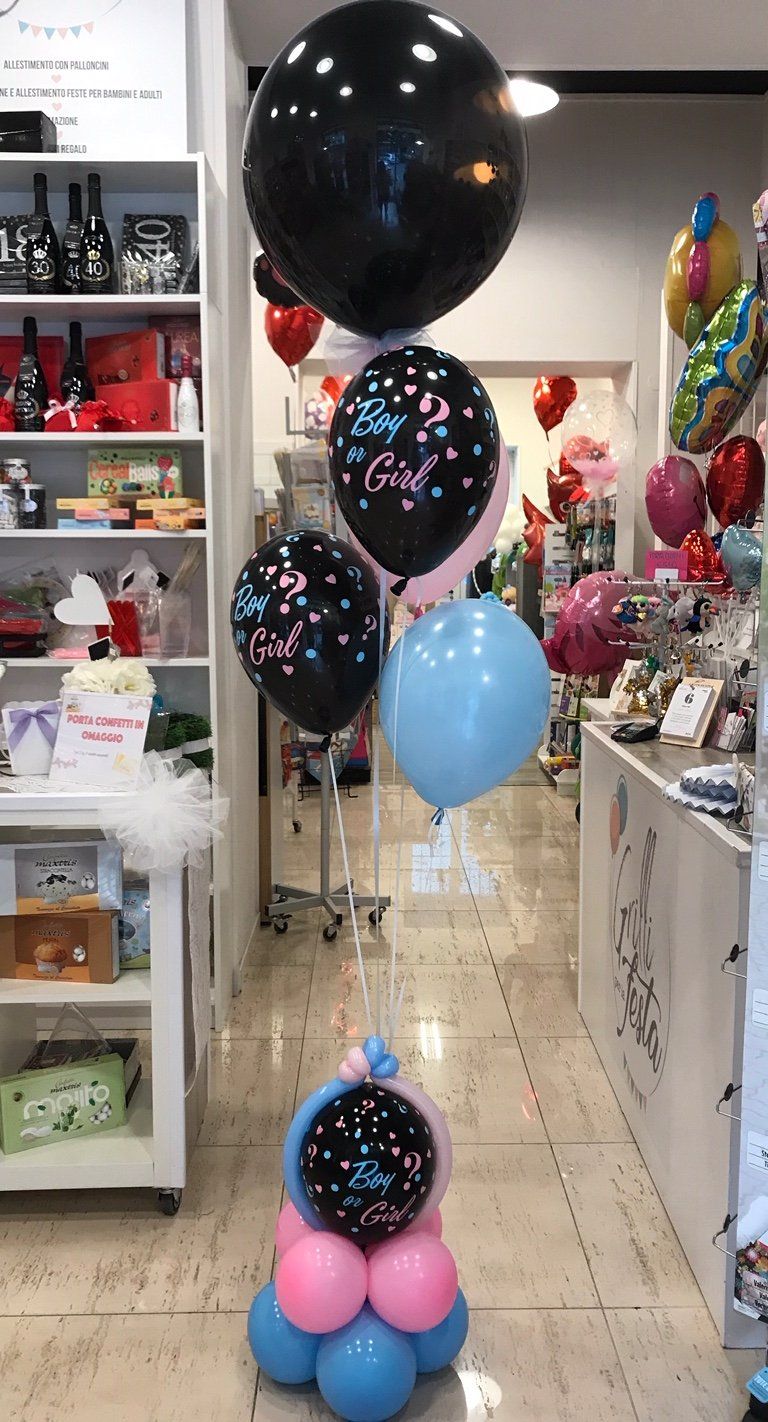 palloncini neri e blu