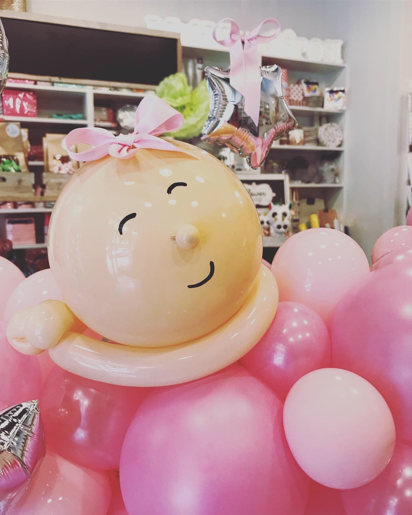 palloncini rosa per battesimo di una neonata