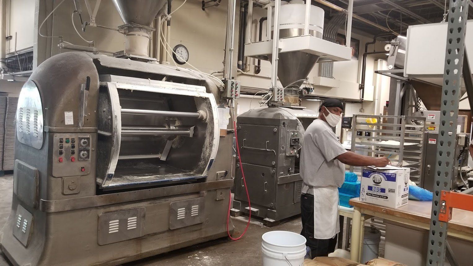 Dough Mixer Machine and Staff — Brockton, MA — Superior Baking Company Inc.