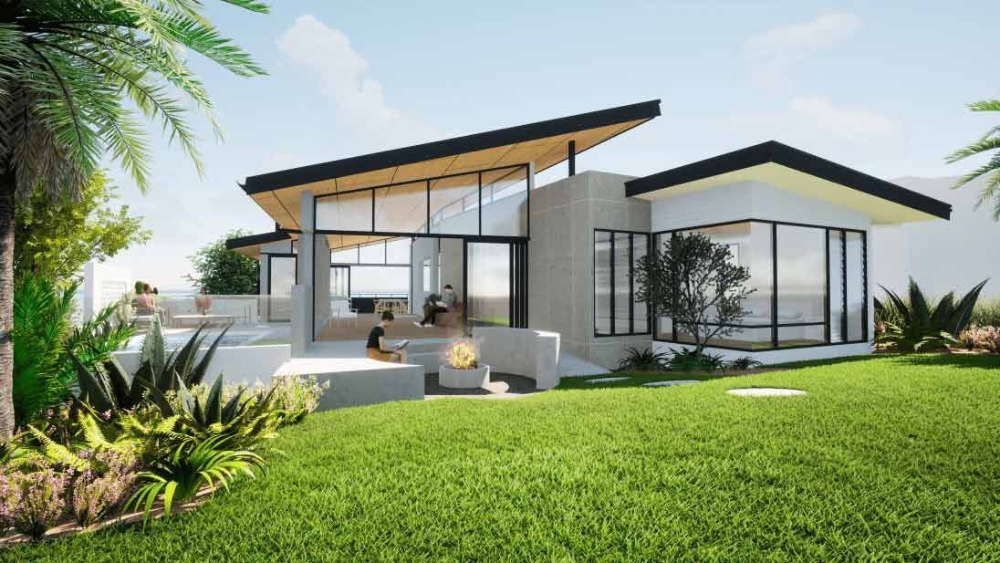 A Modern House With A Large Lawn In Front Of It — BOLD Architecture + Interior Design In Mackay, QLD