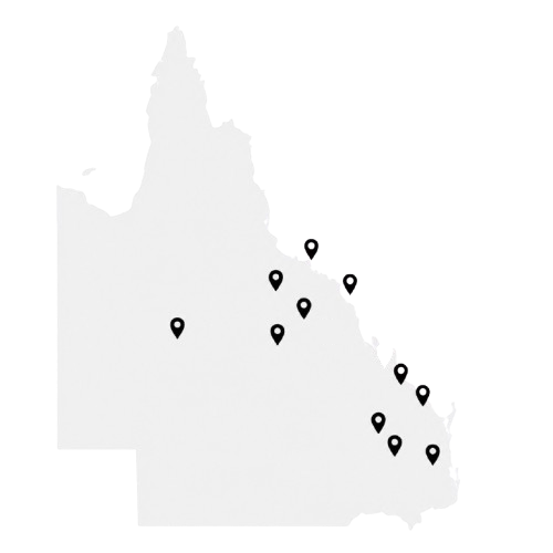 Map of Queensland, Australia  — BOLD Architecture + Interior Design In Mackay, QLD