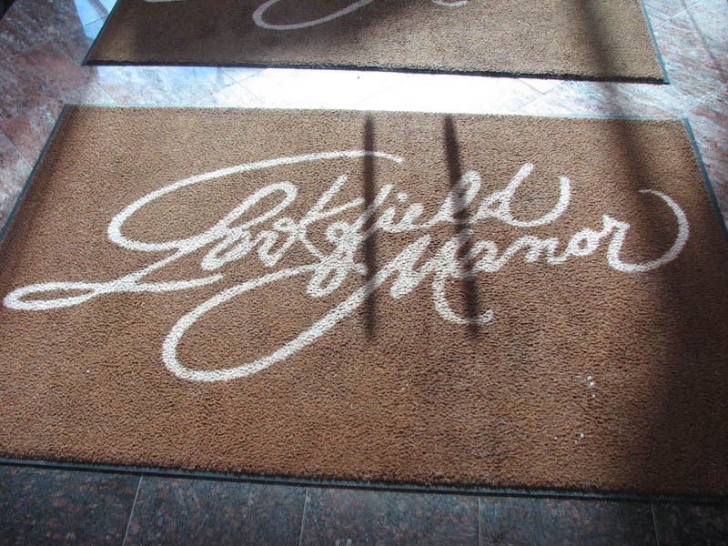 Brown doormat with 