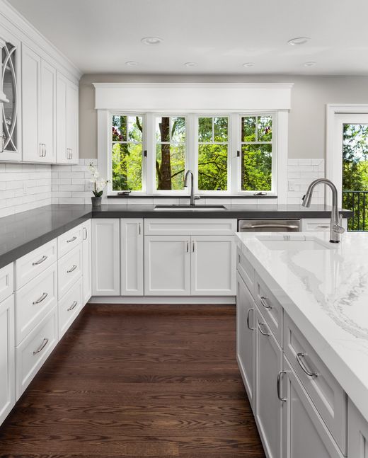 Kitchen With  Beautiful White Cabinet — Naples, FL — Steve Unser Cabinetry