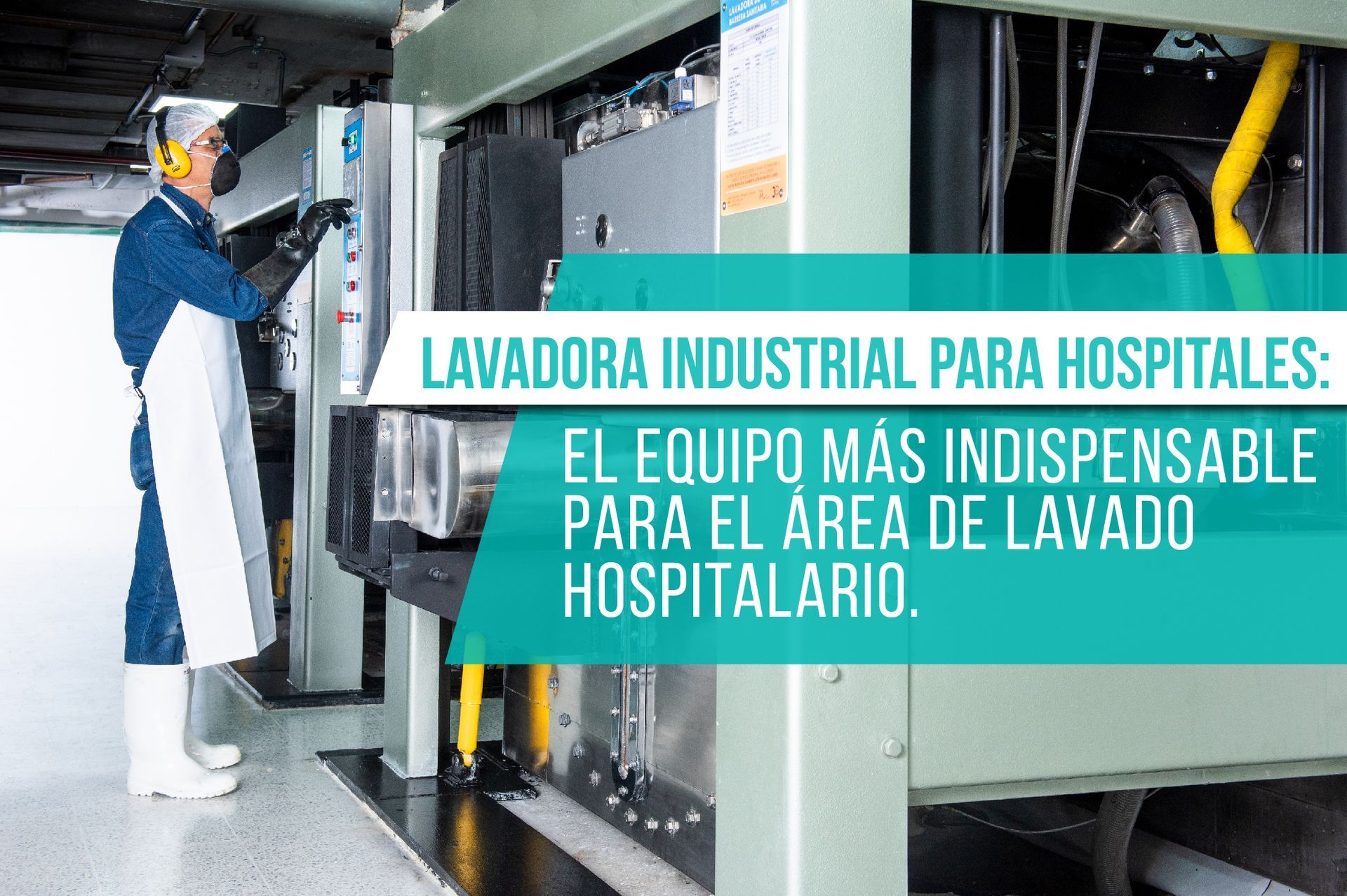 Lavadora industrial para hospitales