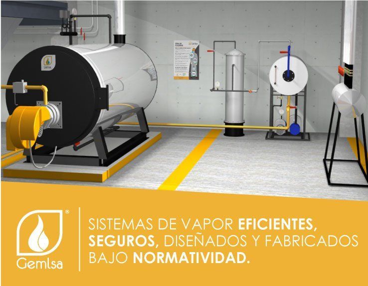 Caldera pirotubular para generación de vapor industrial fabricada en Colombia por CGI Industry and Construction Group.