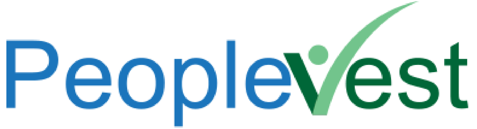 A blue and green logo for people vest