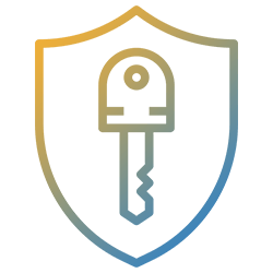 Icona Chiavi di sicurezza e assicurazione inclusa