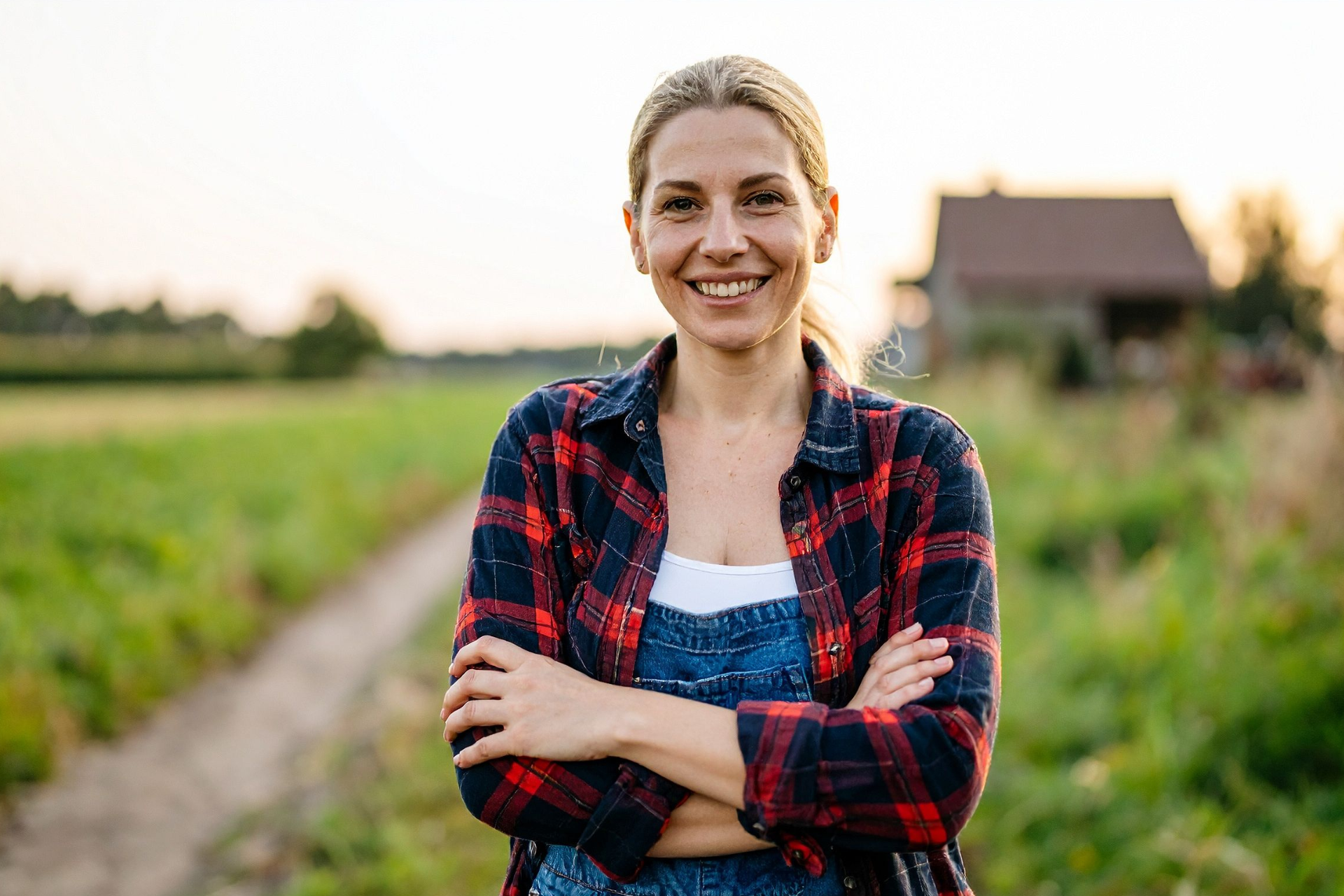Man in plaid shirt smiles at child from car window.