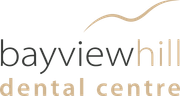 The logo for bayview hill dental centre has a wave on it.