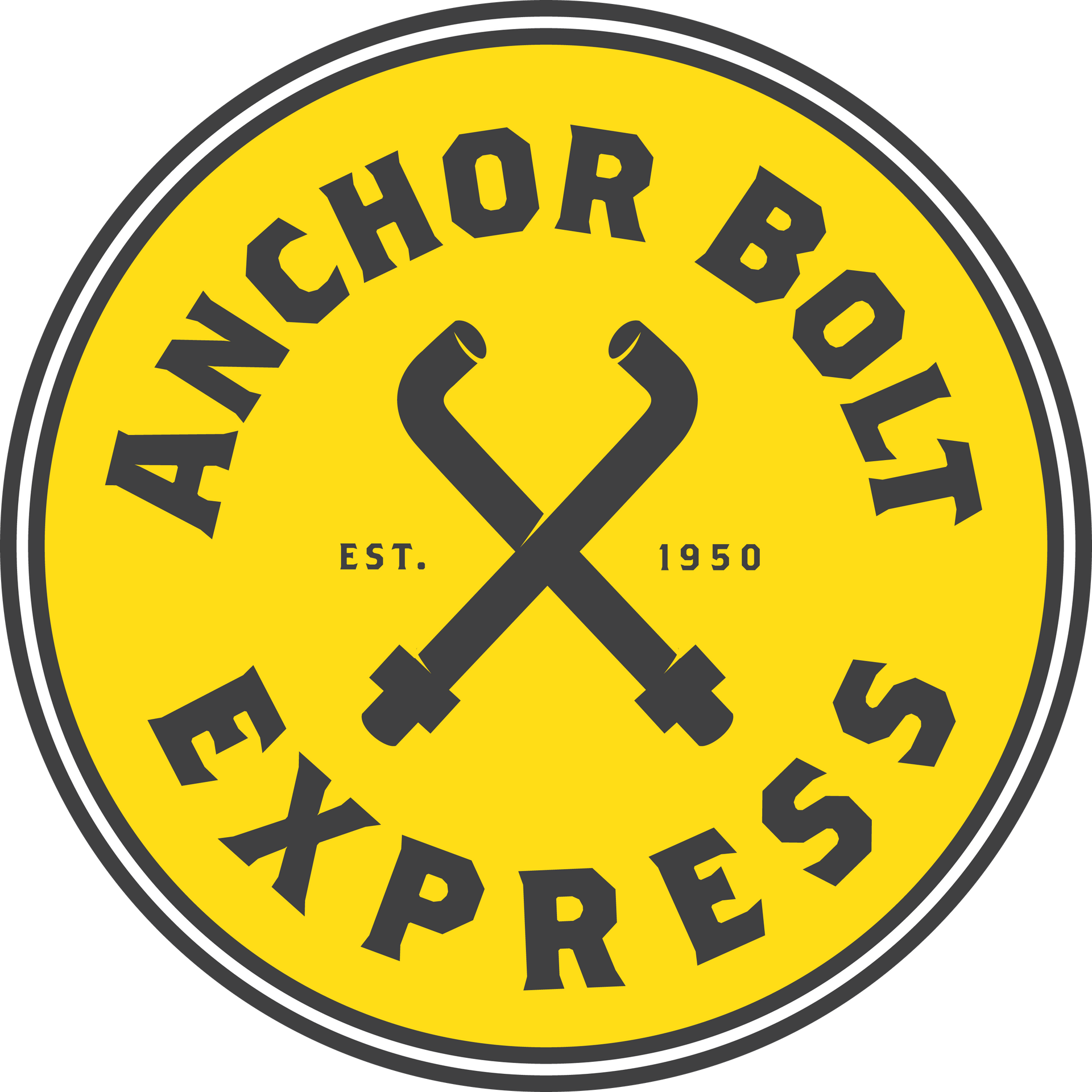 Yellow and black logo: 