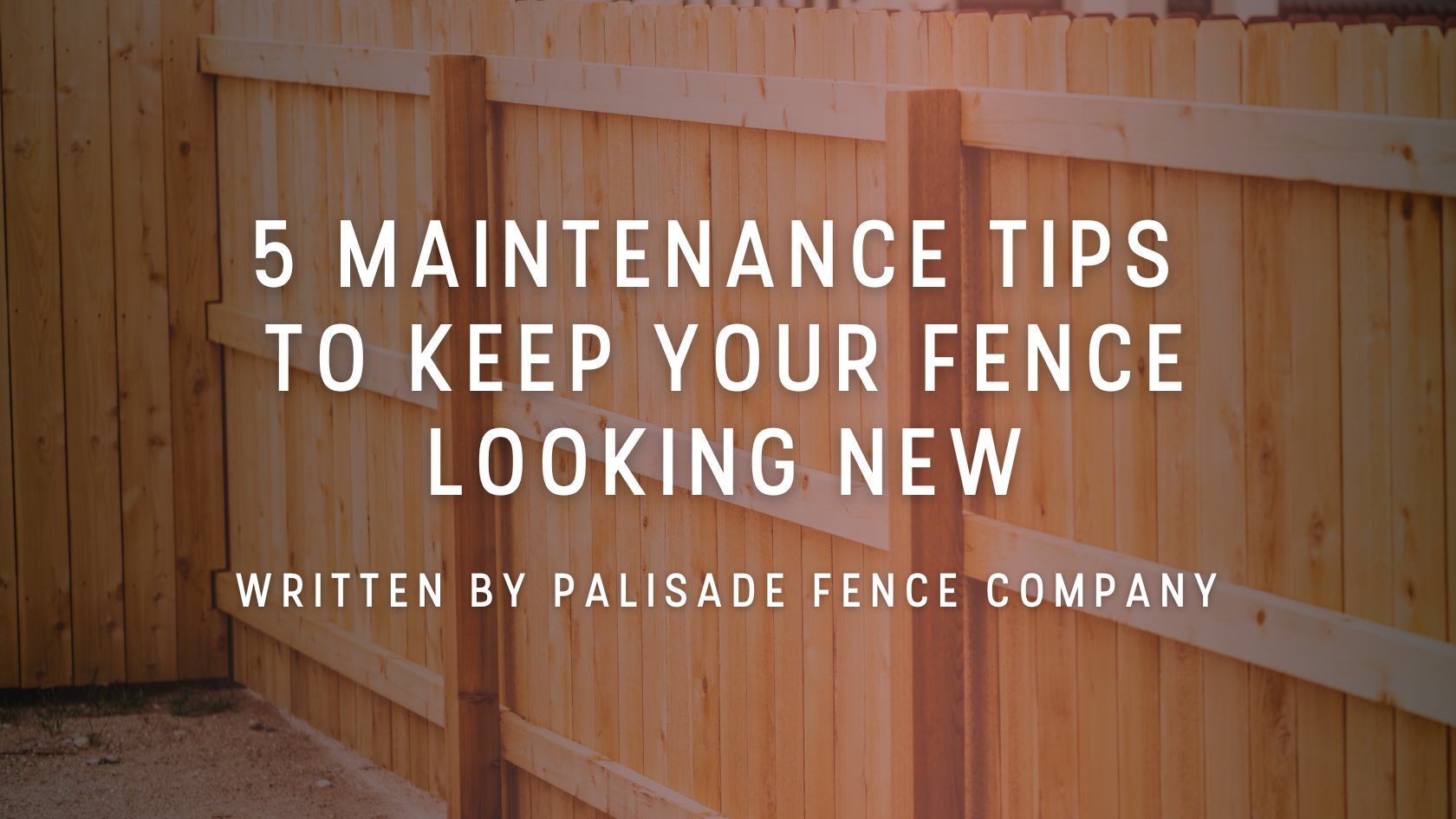 5 maintenance tips to keep your fence looking new written by palisade fence company