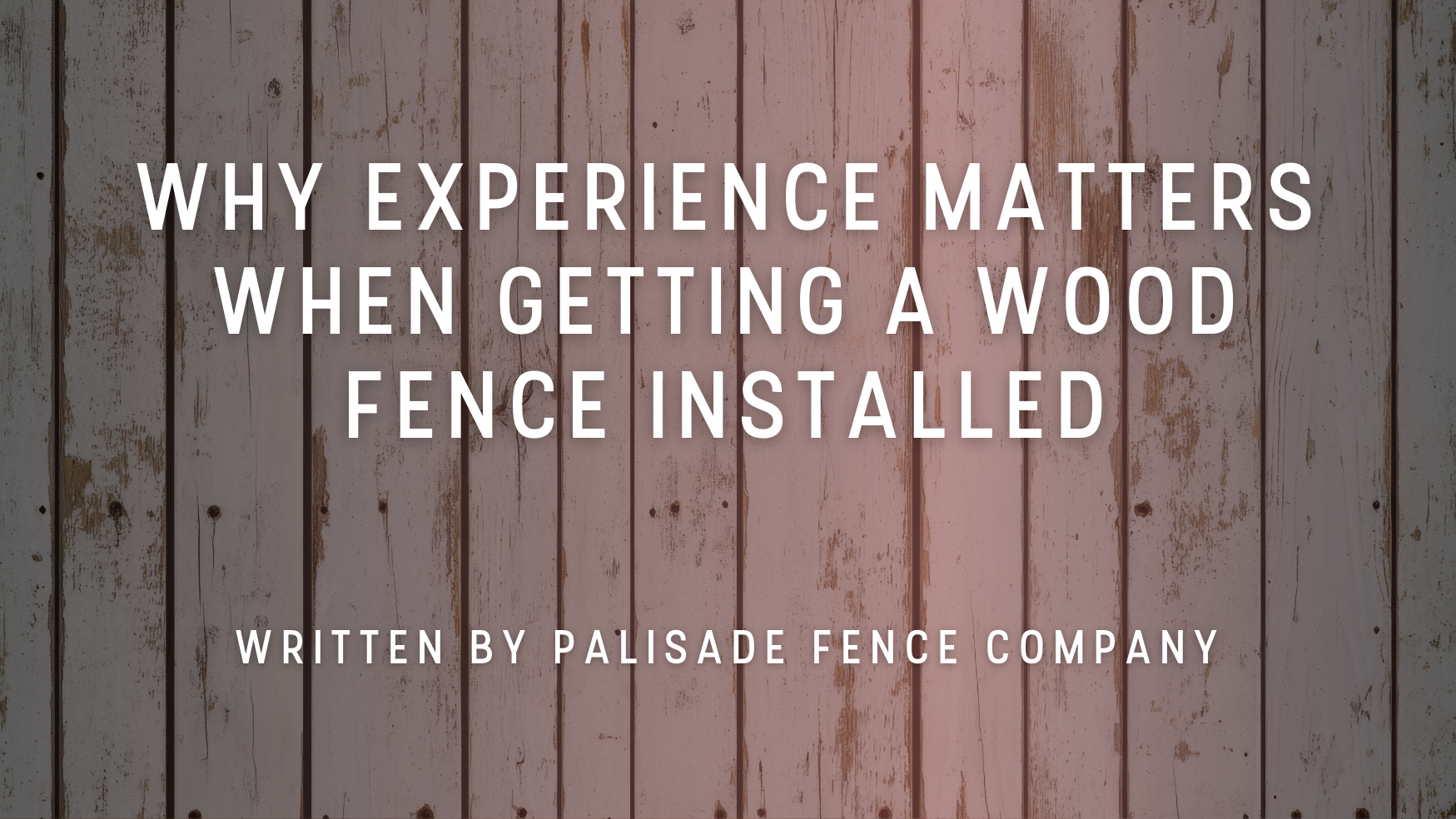 Text on weathered wood background: 