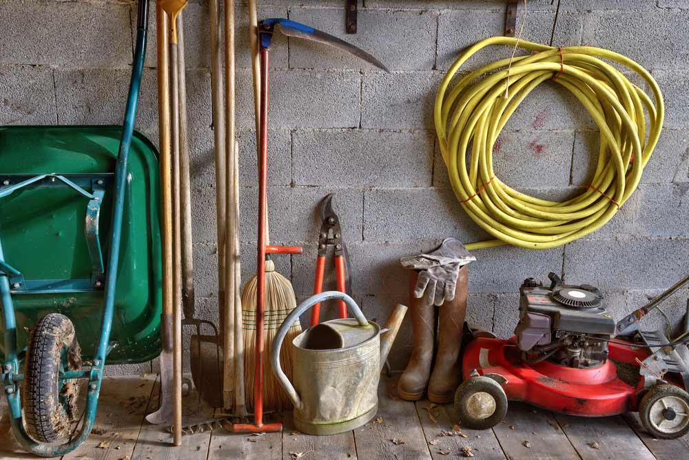 A Garden Shed With All The Tools Of The Gardener — Rural Supplies Store & Garden Centre in Gympie, QLD
