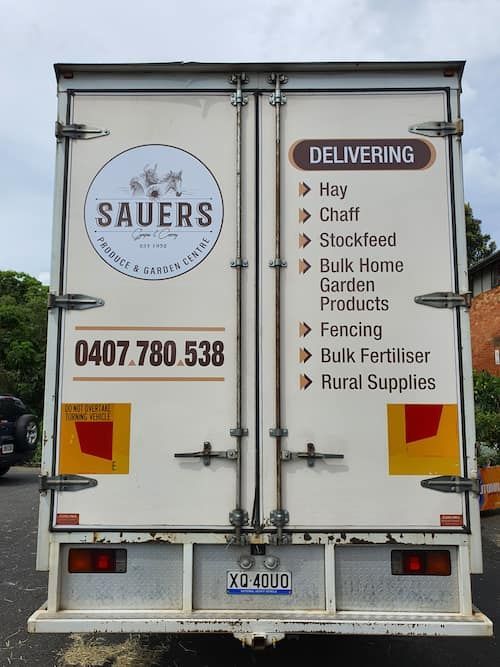 Pick-Up & Local Delivery In White Truck — Premium Gardening Supplies in Gympie, QLD