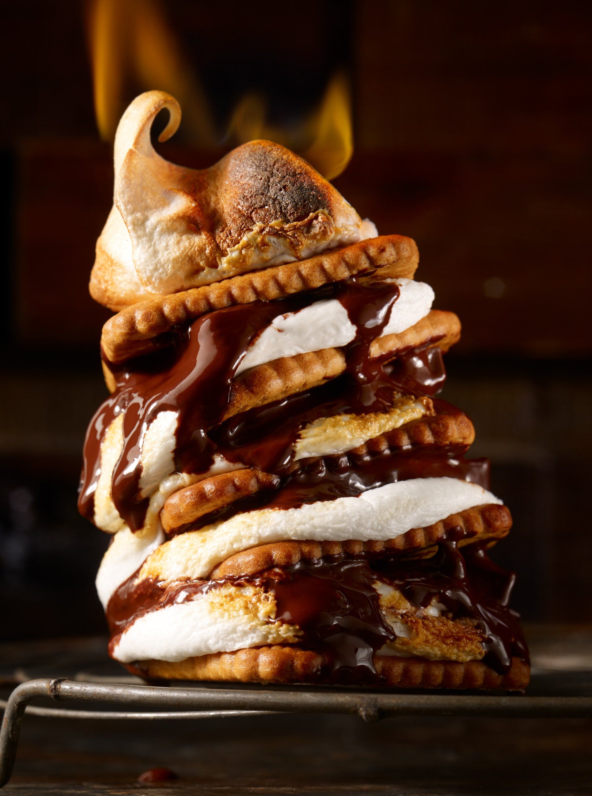Food Photographer Rusty Hill flaming smores